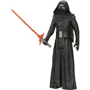 Figure do Kylo Ren com manto preto e sabre de luz vermelho, Star Wars