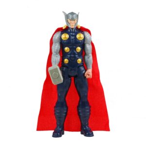 Figure do Thor da Marvel com capa vermelha e martelo