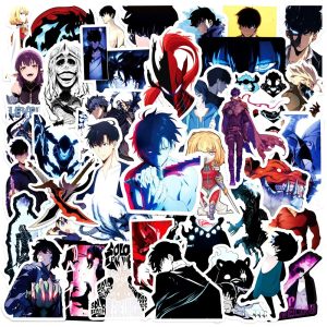 Montagem de adesivos de PVC de Solo Leveling com Sung Jin-woo, sombras e outros personagens