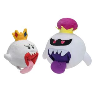 Boo comum, King Boo com coroa e Boo azul de laços em pelúcia, de Super Mario