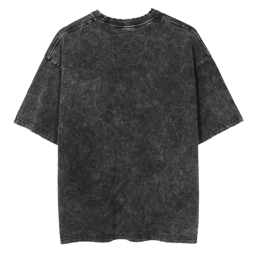 Costas lisas da camiseta preta lavada de Silent Hill f