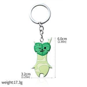 Chaveiro de metal do Korok com máscara de folha verde, 6 cm de altura, The Legend of Zelda