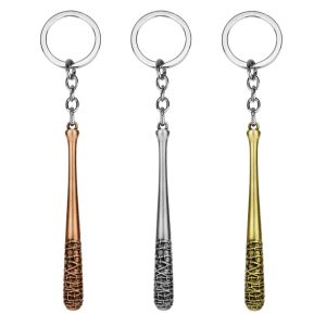 Chaveiros de taco de beisebol com arame farpado, de The Walking Dead, em três cores de metal