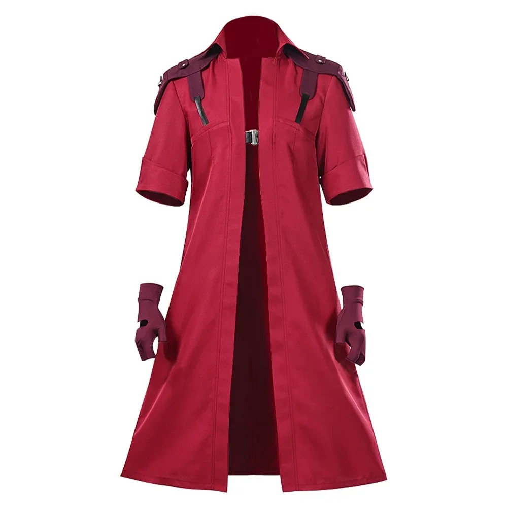 Casaco vermelho longo com luvas do cosplay do Dante, Devil May Cry 5