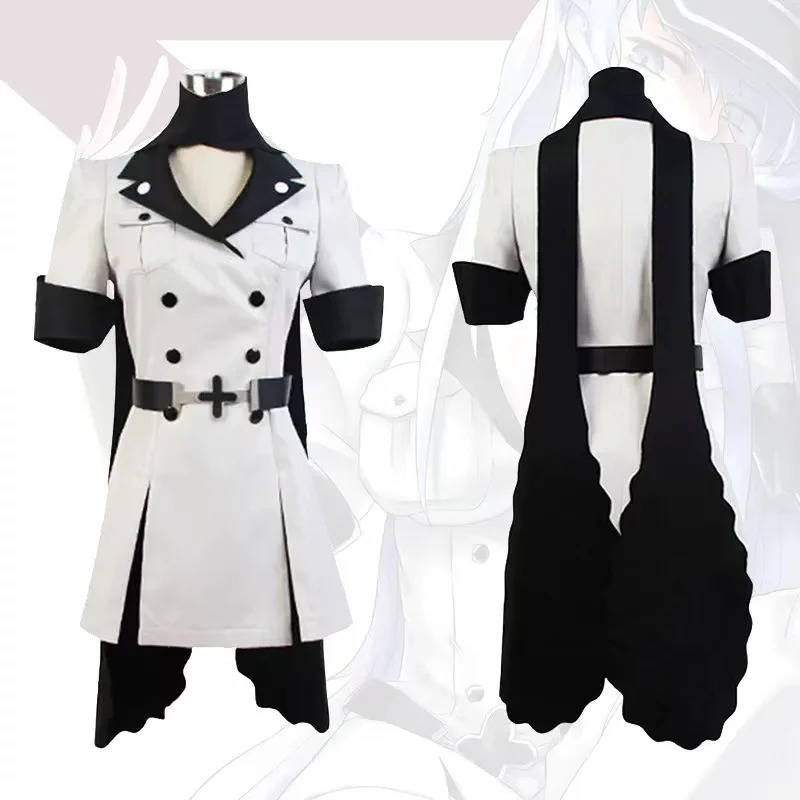 Uniforme da Esdeath em manequim, visto de frente e de costas, Akame ga Kill!