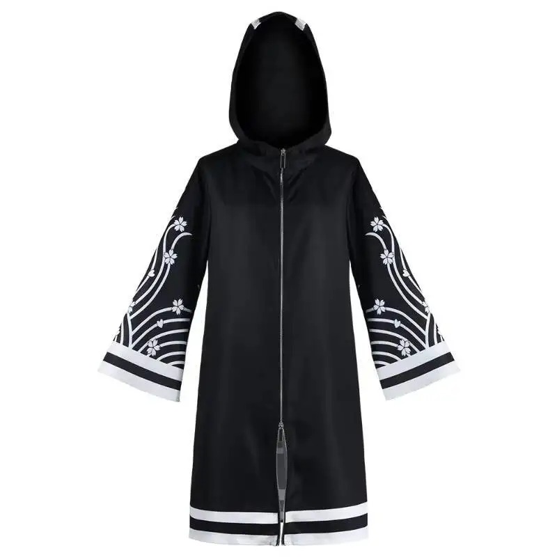 Manto preto com zíper frontal do cosplay do Keisuke Baji em manequim