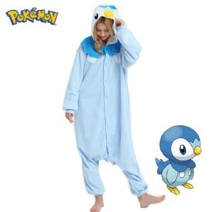 Macacão pijama azul claro com capuz do Piplup, de Pokémon