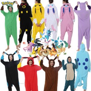 Macacões pijama de Pokémon variados: Eevee, Sylveon, Snorlax, Umbreon e Pikachu