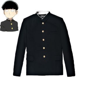 Uniforme escolar preto com botões dourados do Mob, de Mob Psycho 100