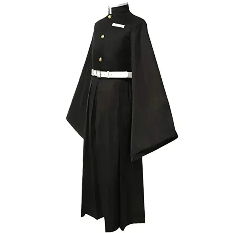 Lateral do uniforme do Esquadrão de Caçadores, de mangas largas, cosplay do Muichiro, Demon Slayer