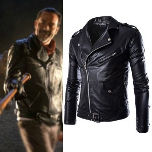 Jaqueta de couro preta do Negan, de The Walking Dead