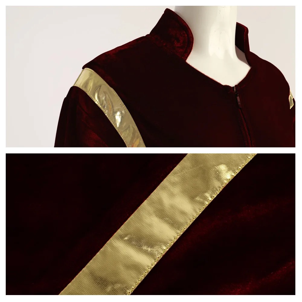 Faixa dourada e gola da túnica vinho, cosplay da Padmé Amidala