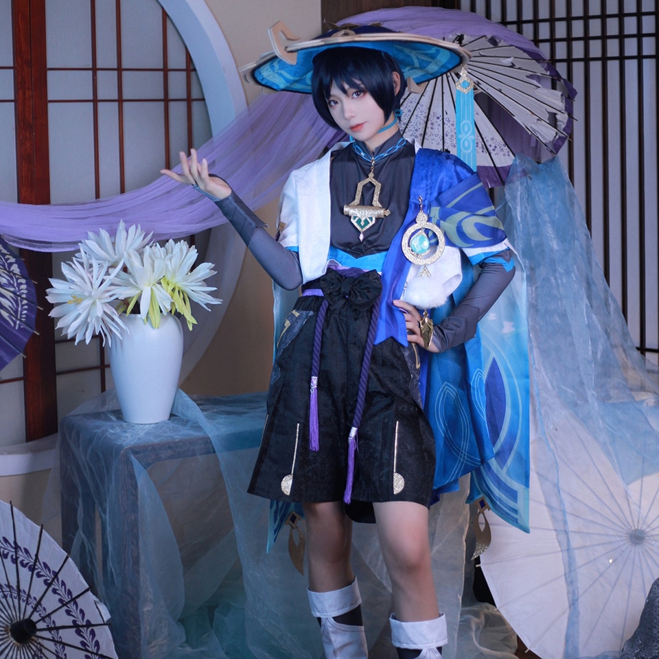 Cosplay do Scaramouche, traje e chapéu: foto 12