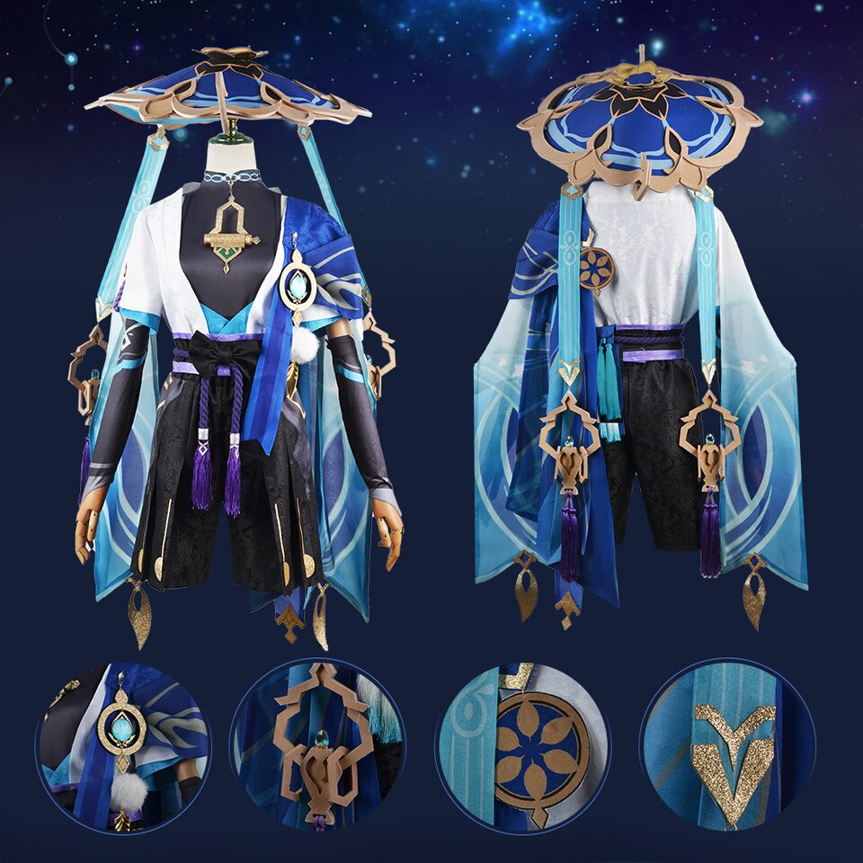 Cosplay do Scaramouche, traje e chapéu: foto 9