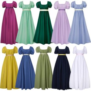 As dez cores do vestido estilo regência inspirado na Daphne, Bridgerton
