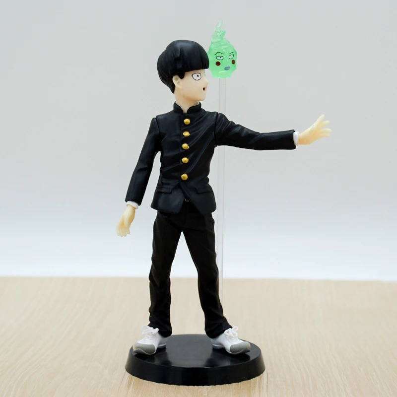 Mob de uniforme preto com o braço estendido, figure vista de frente, Mob Psycho 100