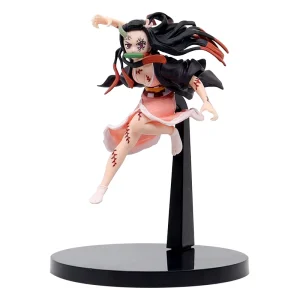 Nezuko Kamado, Demon Slayer: figure em pose de salto, de quimono rosa