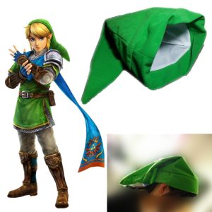 Gorro verde do Link, de The Legend of Zelda, ao lado de arte do personagem