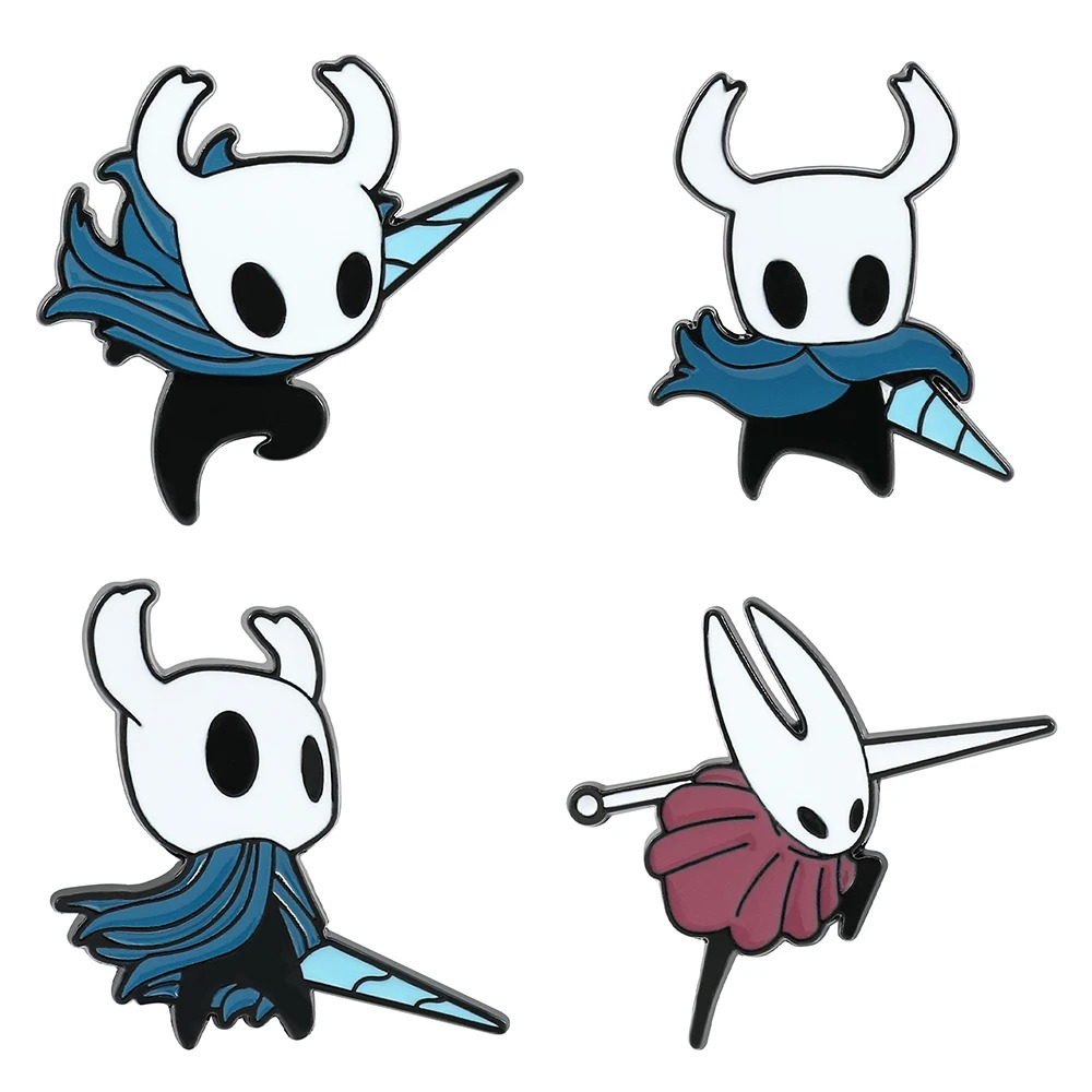 Broches do Cavaleiro em três poses e da Hornet lado a lado