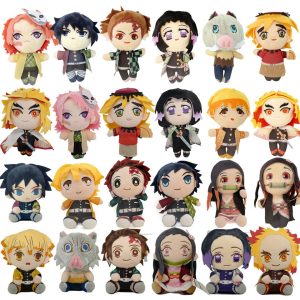 Pelúcias de Demon Slayer em vários modelos: Tanjiro, Nezuko, Zenitsu, Inosuke, Hashiras e outros