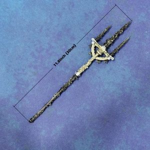 Miniatura da lança de três pontas Mohgwyn's Sacred Spear, de Elden Ring, em metal, com 30 cm