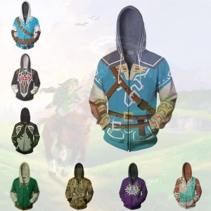 Moletons com capuz de The Legend of Zelda em várias estampas e cores