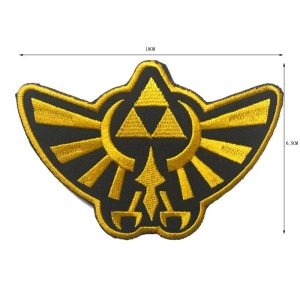 Patch de asas com Triforce dourada, de The Legend of Zelda, em bordado