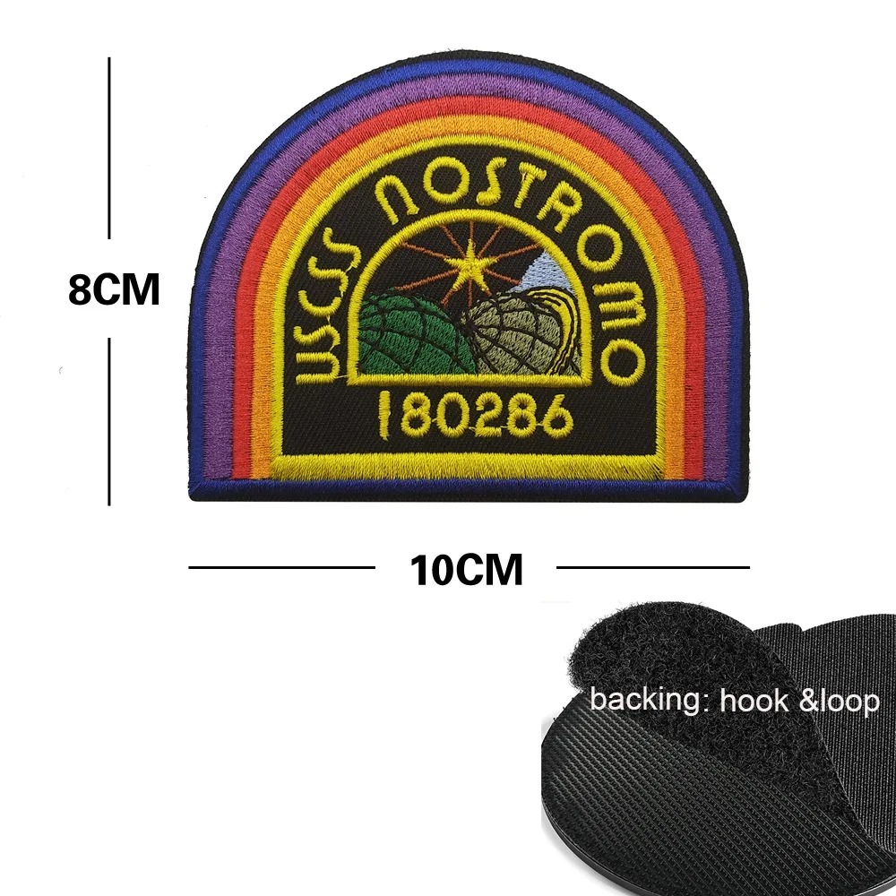 Patch USCSS Nostromo, de Alien, com verso de velcro preto