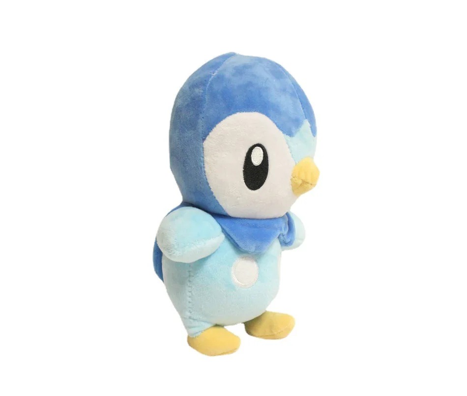 Pelúcia do Piplup de perfil, com a cabeça azul