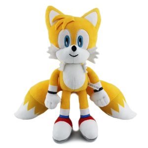 Tails em pelúcia, raposa amarela de duas caudas, da série Sonic
