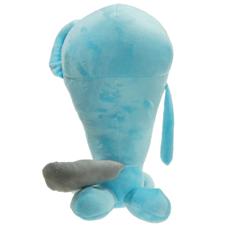 Wobbuffet de pelúcia, de Pokémon, com 20 cm, azul, de costas, com a cauda cinza