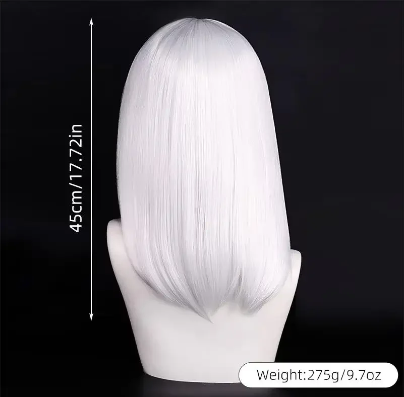 Peruca prata cinza de 40 cm: foto 3