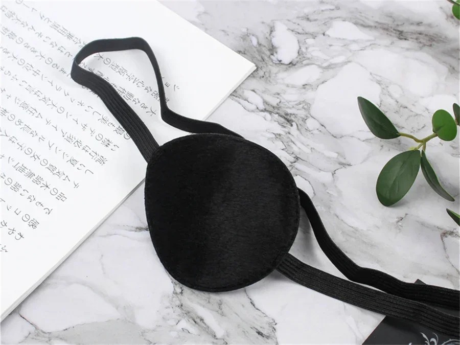 Tapa-olho preto com elástico, extra do cosplay da Himeno