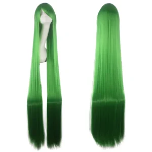 Peruca verde lisa de 1 metro, para o cosplay da C.C., de Code Geass
