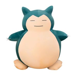 Pelúcia do Snorlax, de Pokémon, verde-azulado com barriga creme