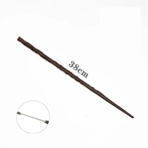 Varinha marrom escura de 38 cm da Hermione Granger, de Harry Potter, sobre fundo branco